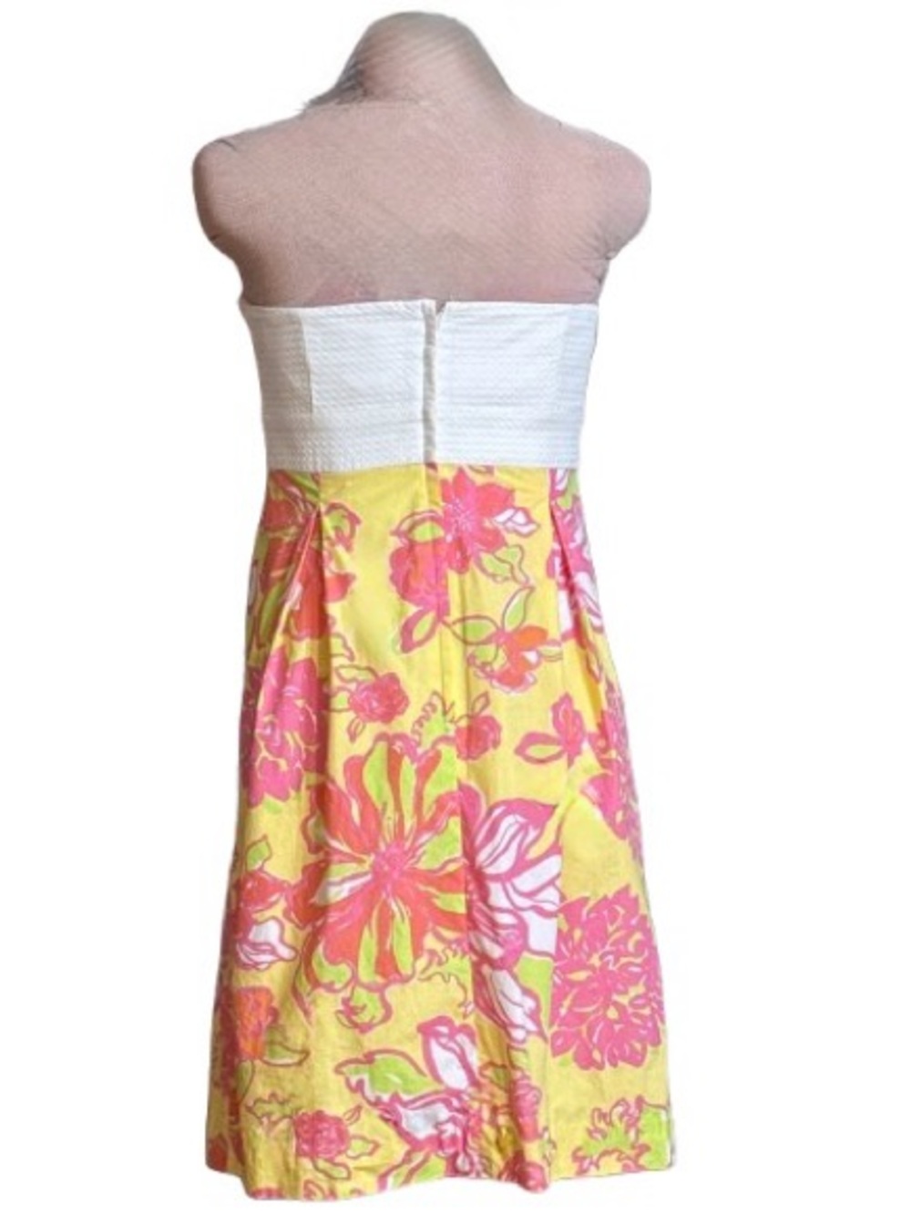 Lilly Pulitzer Betsey Starfruit strapless dress Wmns Sz 6 - Picture 4 of 6